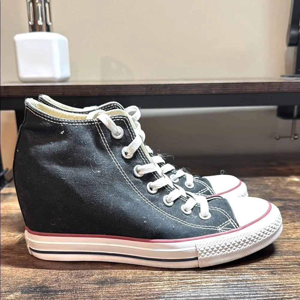Converse‎ Chuck Taylor All Star Lux Hidden  Wedge High Black Size 9